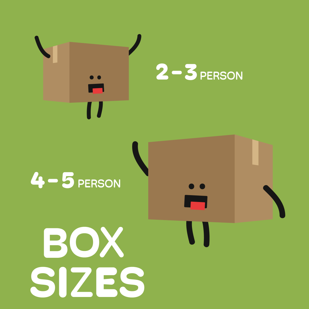 Choose a large or small box with your cooking lesson