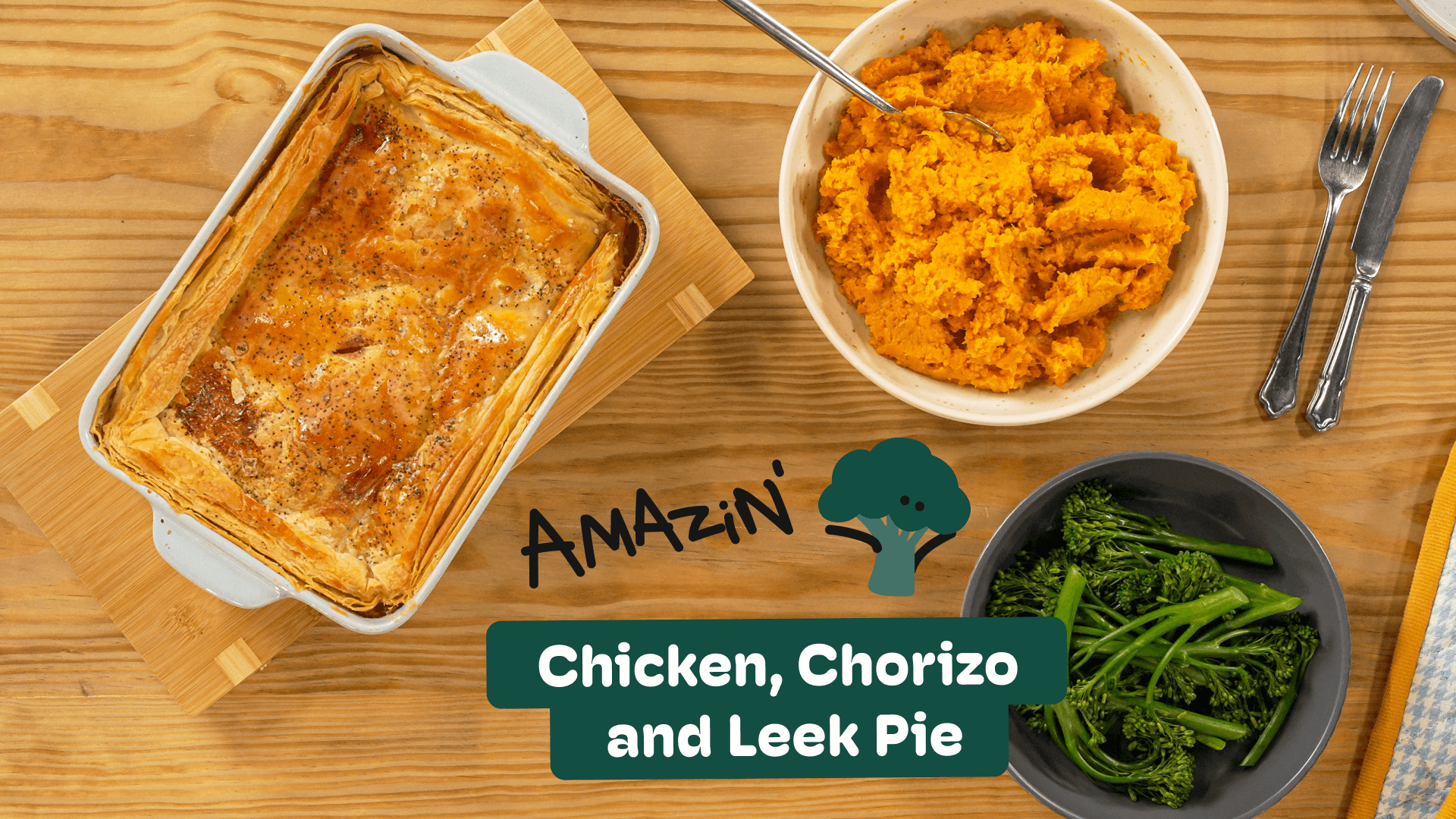 Chicken and leek pie children's cookery class