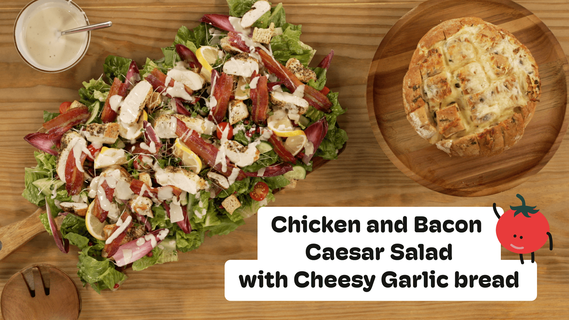 Jnrchef Chicken and bacon caesar salad